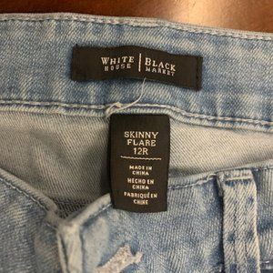 White House Black Market Skinny Flare Jeans Size 12